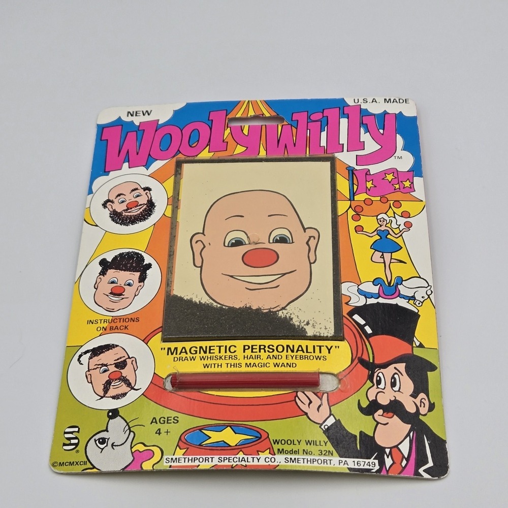 Wooly Willy‎ Magnetic Drawing Toy Board Card Vintage Original Model #32